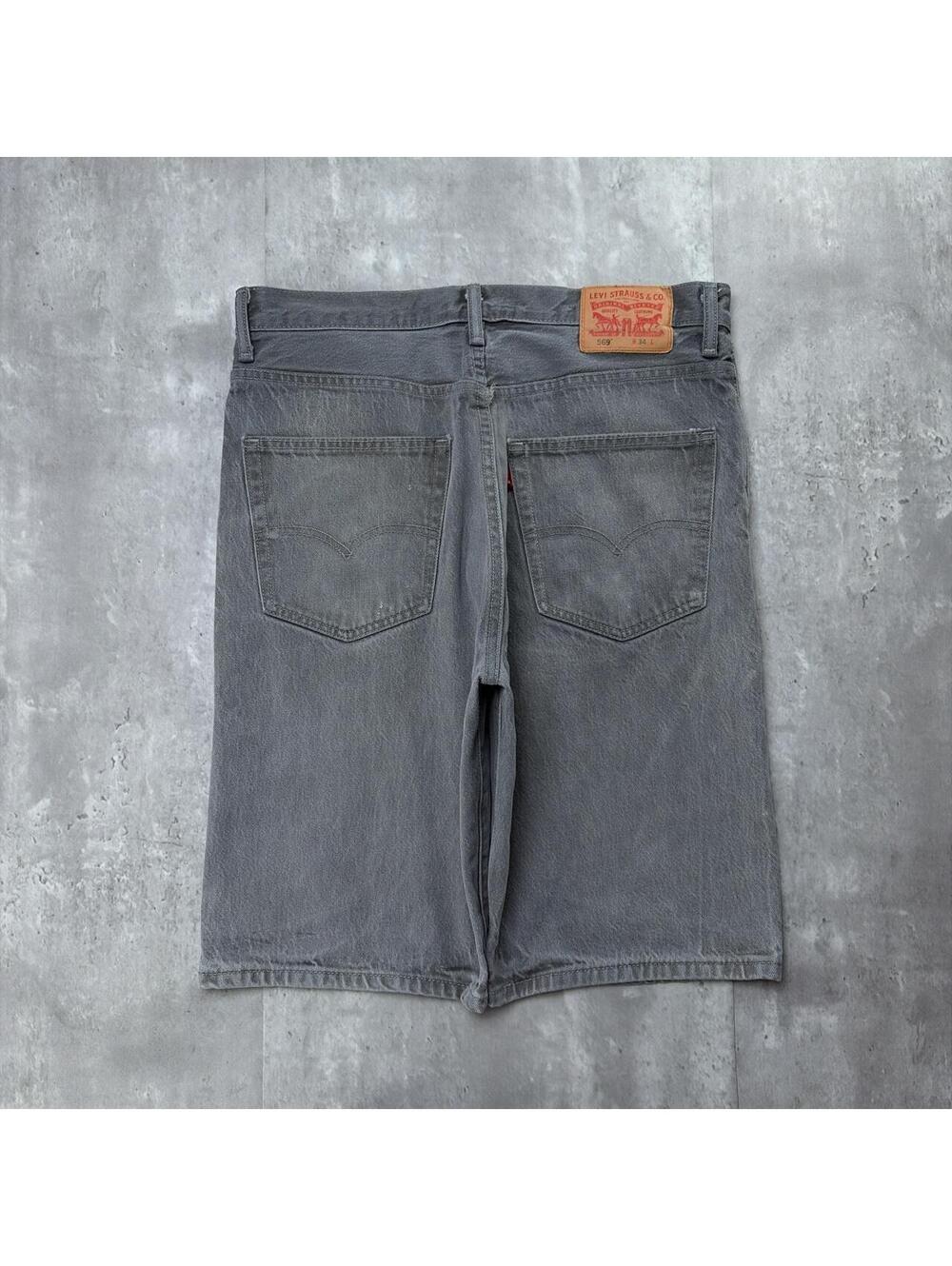 Y2K Grey Levi’s 569 Grunge Baggy Skater Denim Jorts